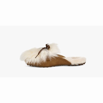 Mocassins UGG Shaine Fluff Mulher Marrom | PT-EHRVQ